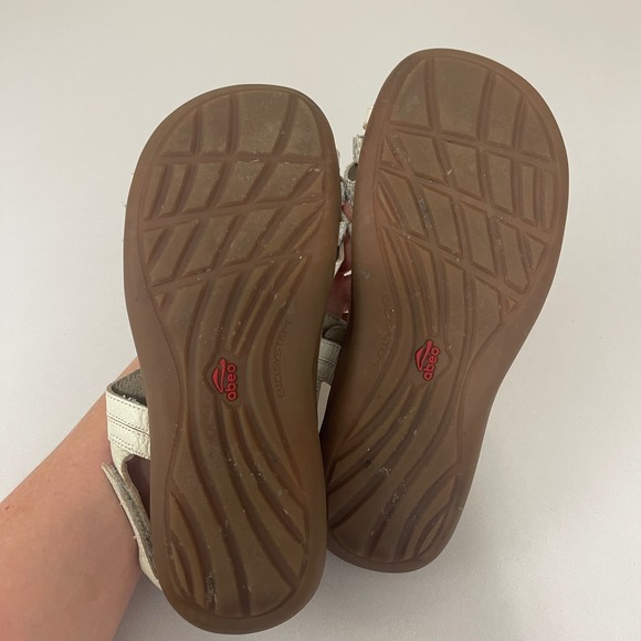 Abeo Brinna White Leather Adjustable Strap Walking Sandals Comfort Shoes 6.5 - Picture 11 of 11